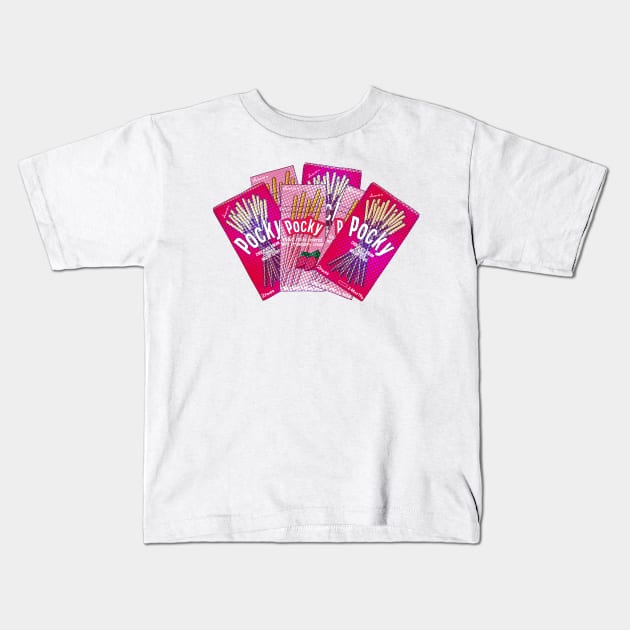 Pocky sticks Kids T-Shirt by AnGo